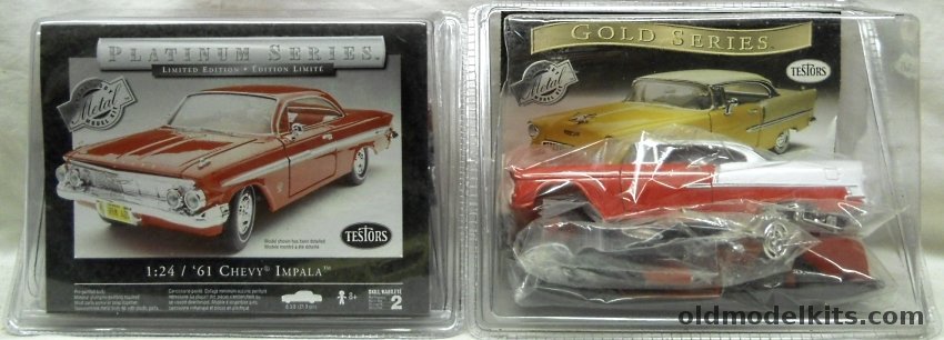 Testors 1/24 1961 Chevrolet Impala 2 Door Hardtop / 1955 Chevrolet Bel Air 2 Door Hardtop plastic model kit